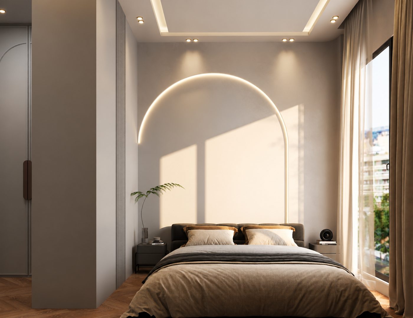 Ebeveyn yatak odası iç render